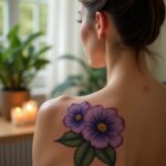 Violet Tattoo Flower 00001