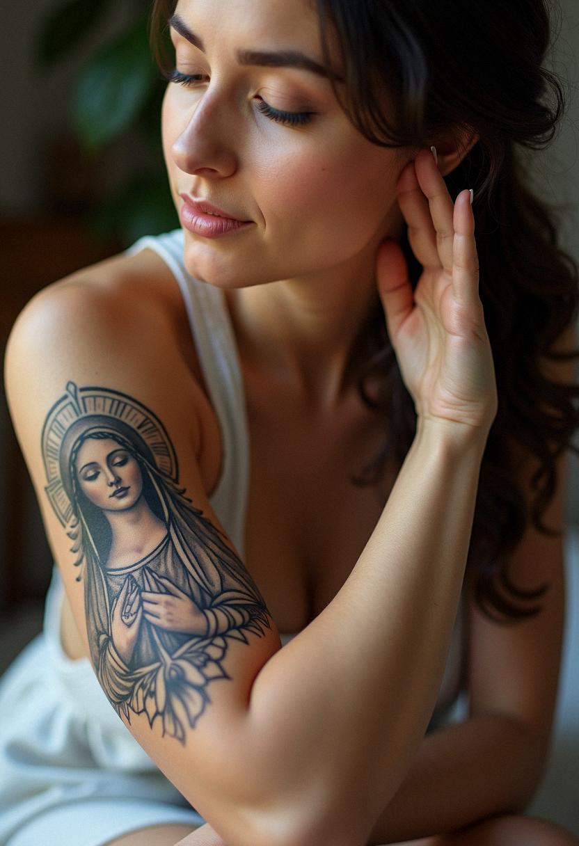 virgin mary tattoos