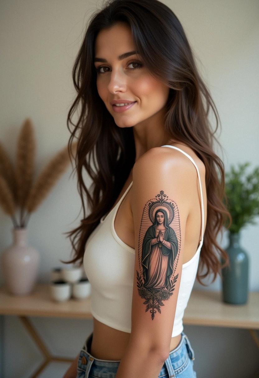 virgin mary tattoos