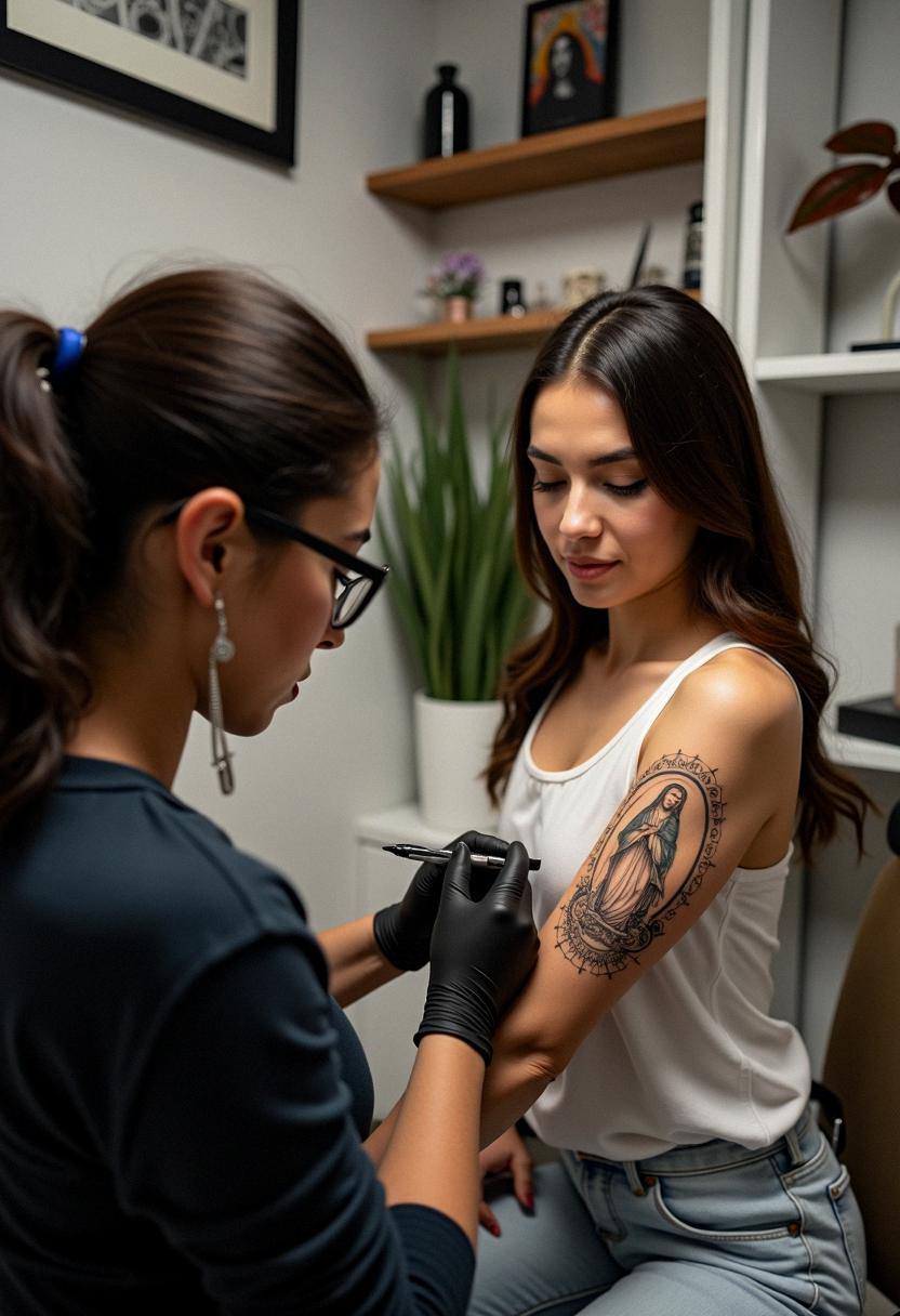virgin mary tattoos