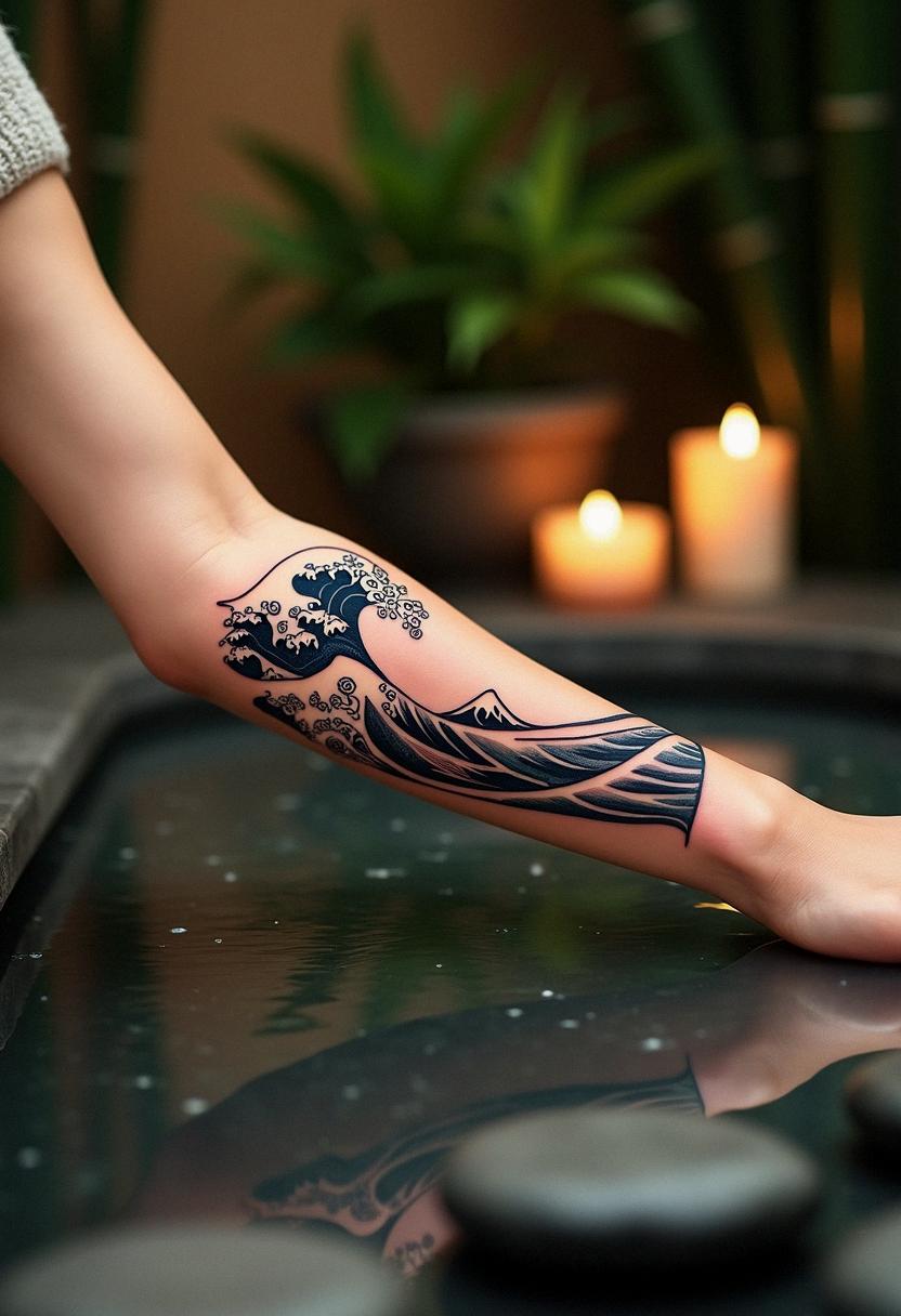 wave tattoo