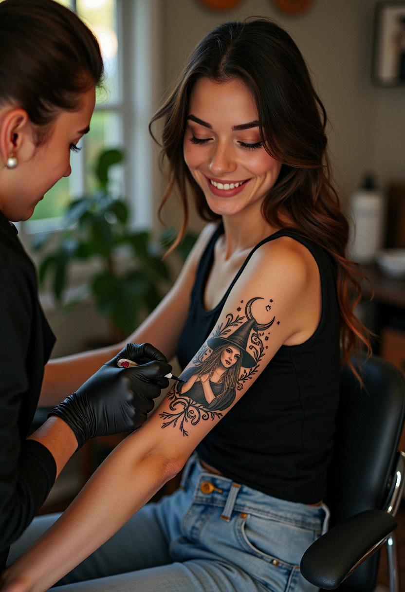 witch tattoo