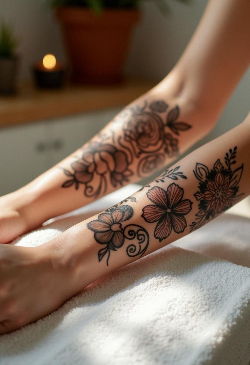 woman sleeve tattoos