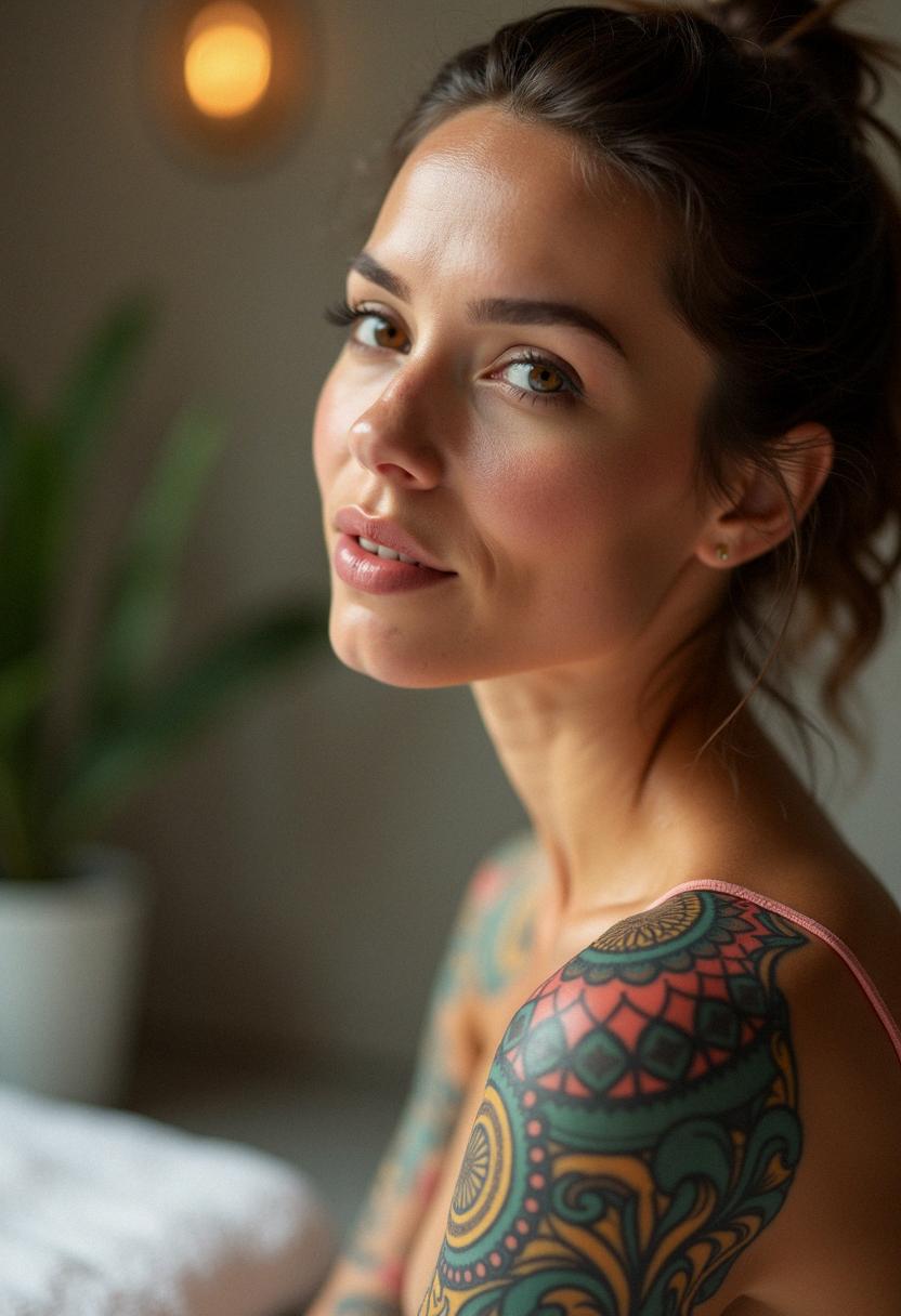 woman sleeve tattoos