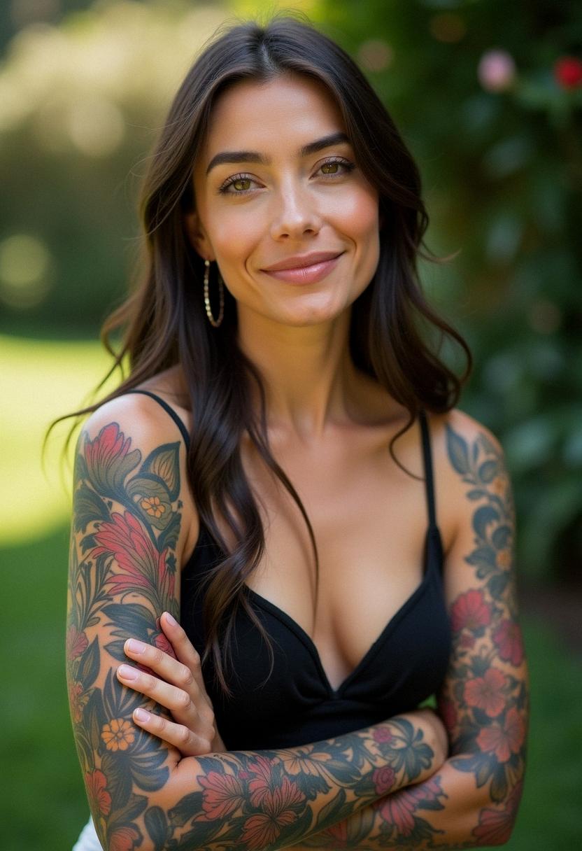 woman sleeve tattoos