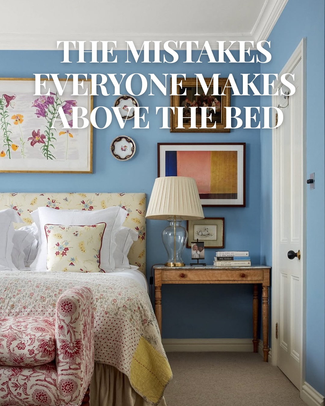 bedroom gallery wall