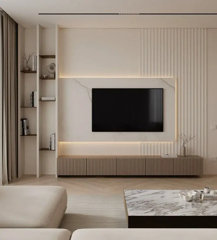 bedroom tv wall design