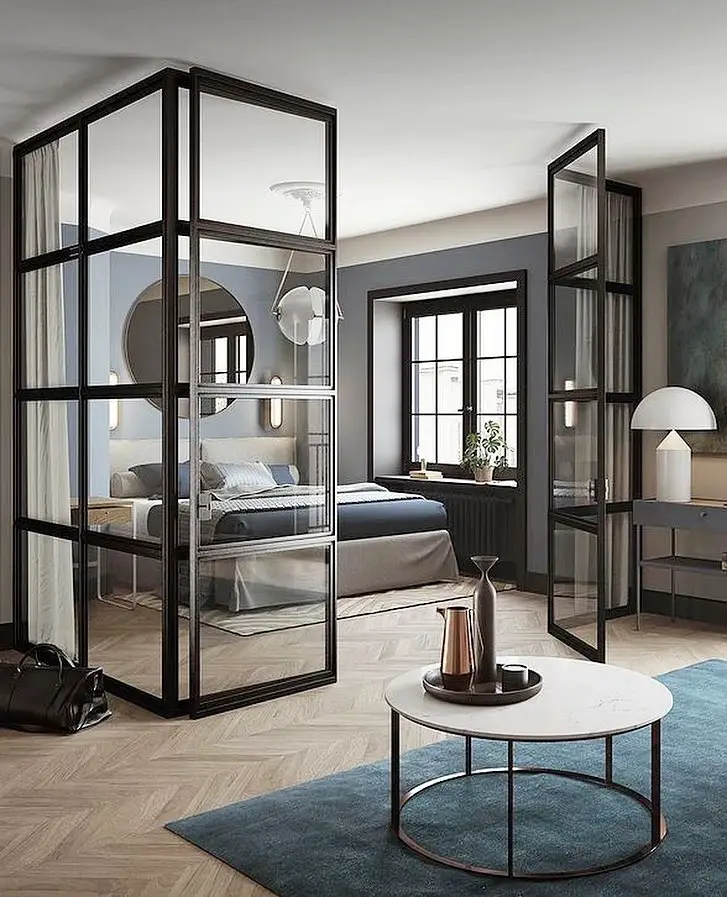 29 Stunning Bedroom Glass Wall Ideas To Transform Your Space (Photo Inspiration) 1 bedroom glass wall