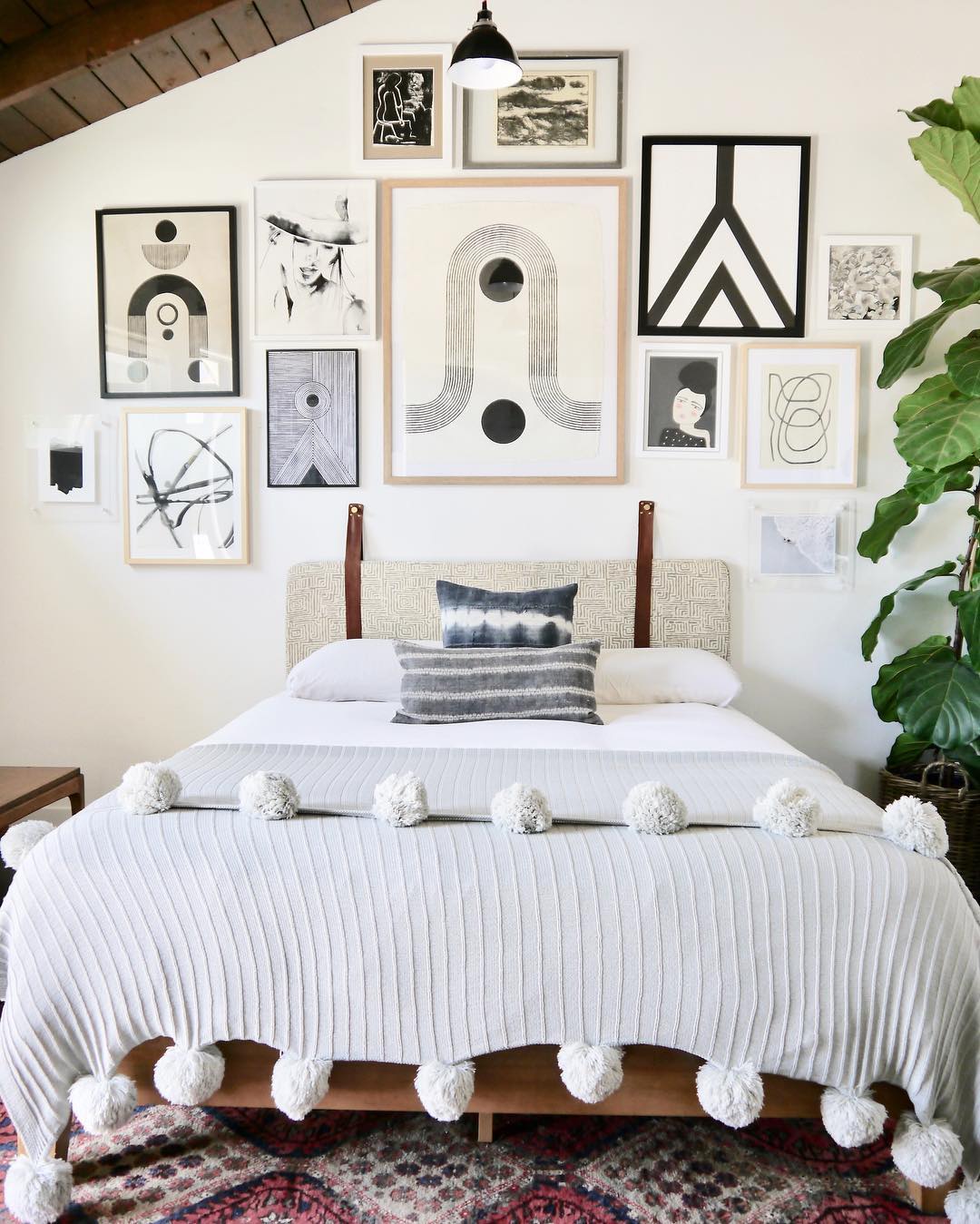 bedroom gallery wall