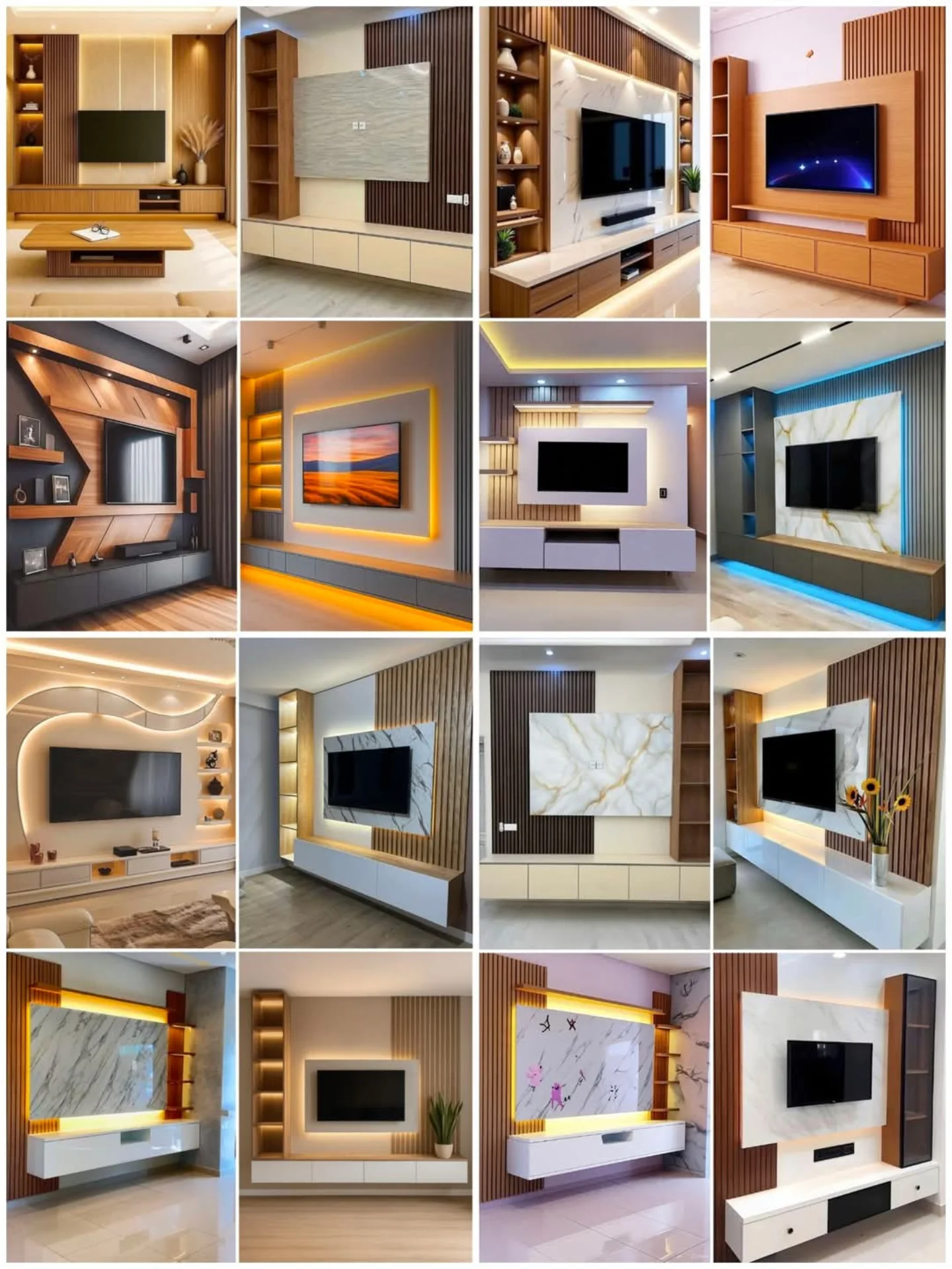 bedroom tv wall design