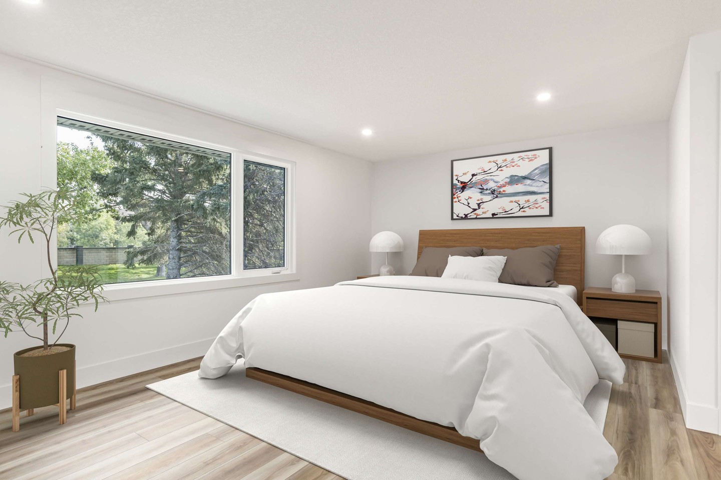 bedroom large windows