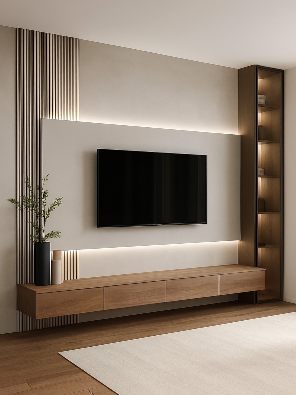 bedroom tv wall design