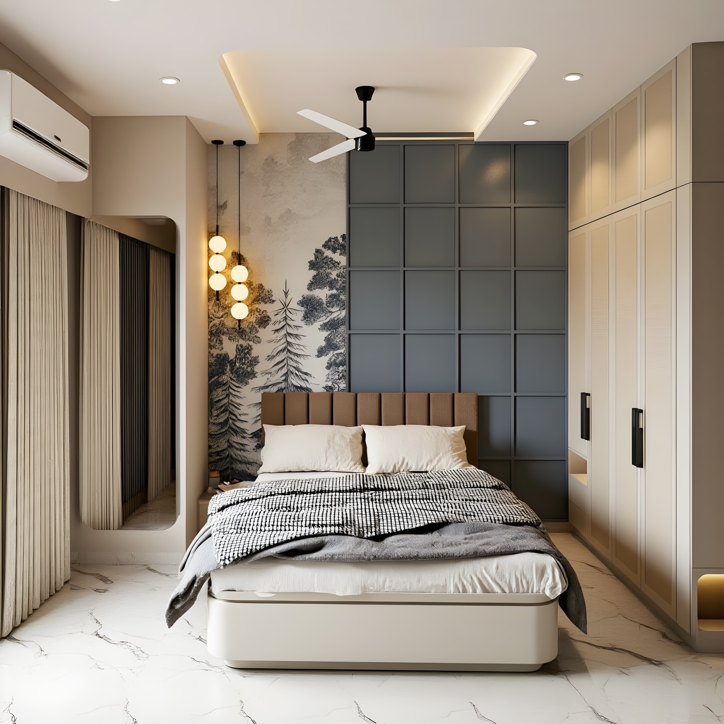 bedroom gallery wall layout