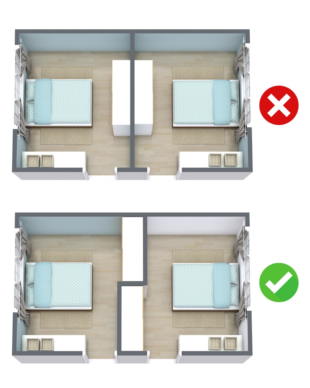 bedroom closet layout