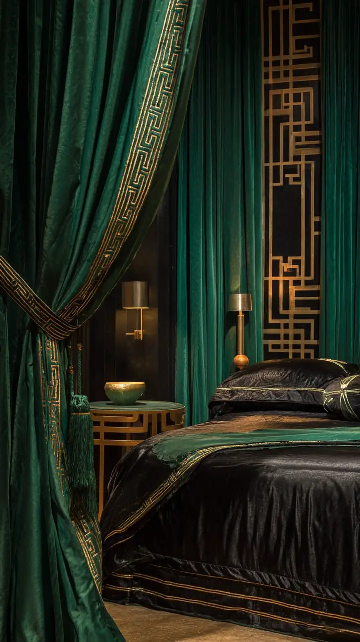 velvet curtains bedroom