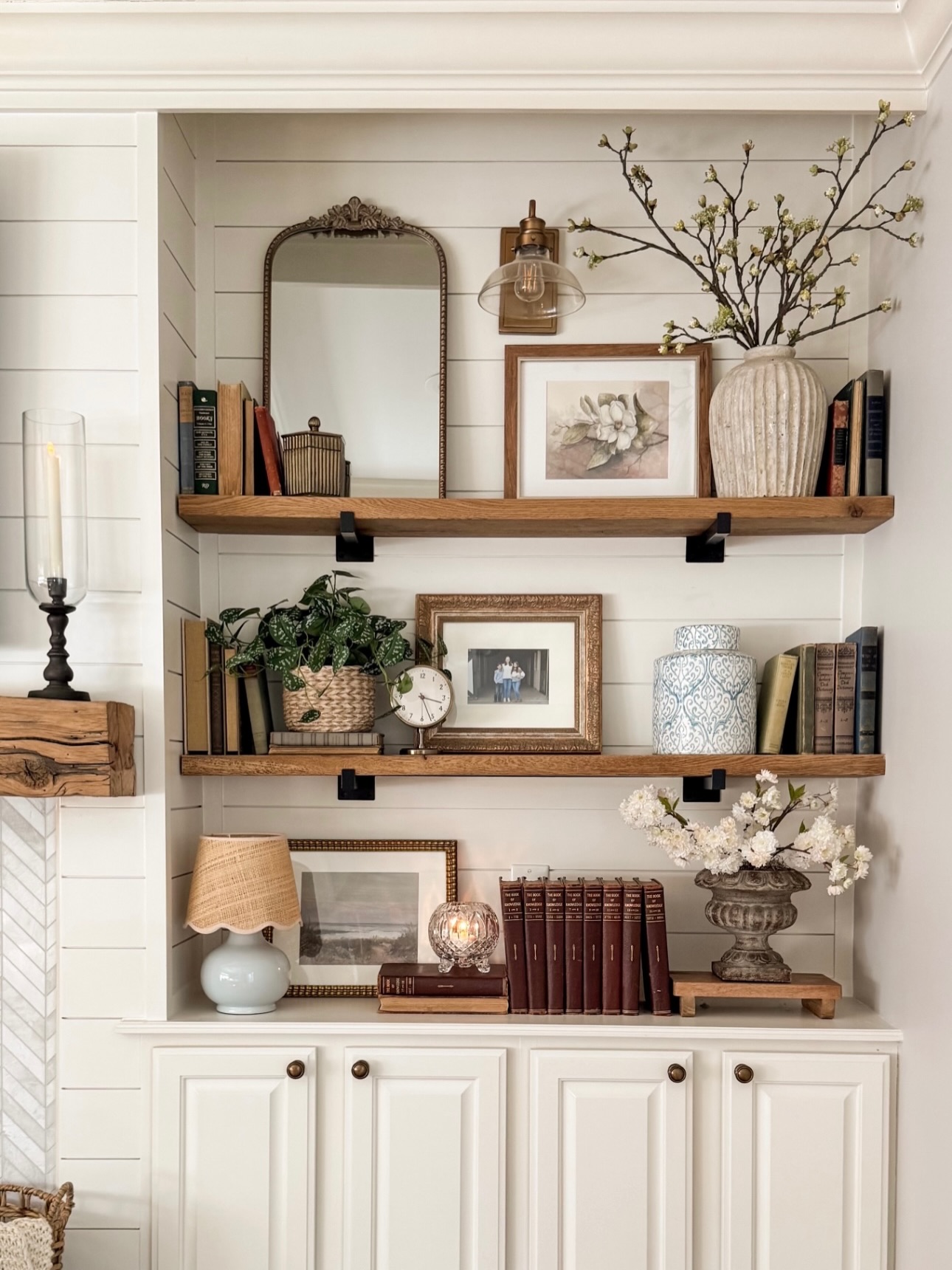 bookshelf styling living room