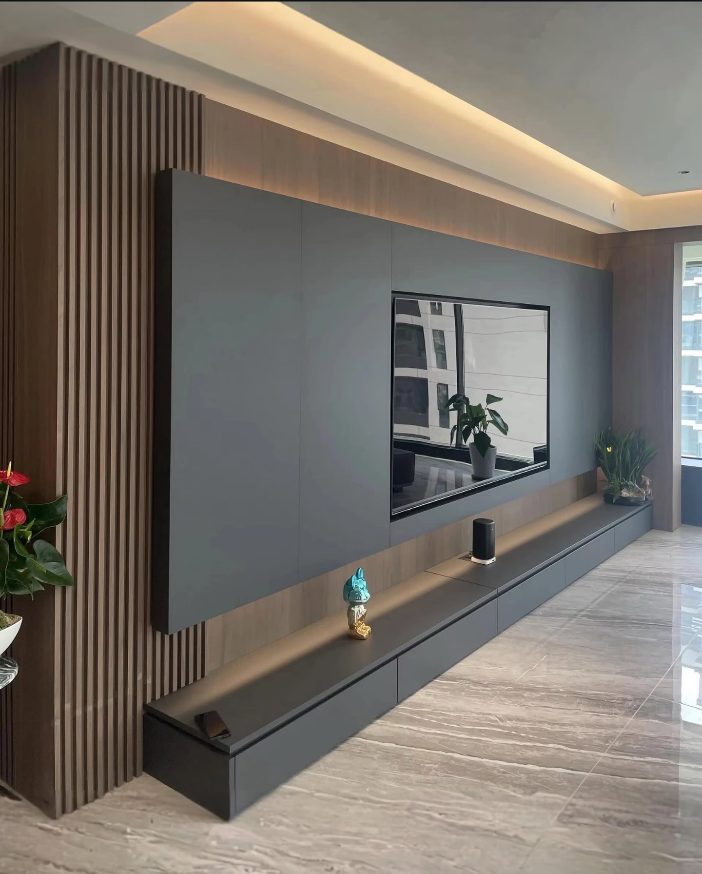 bedroom tv wall design