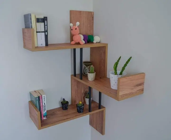 bedroom corner shelf