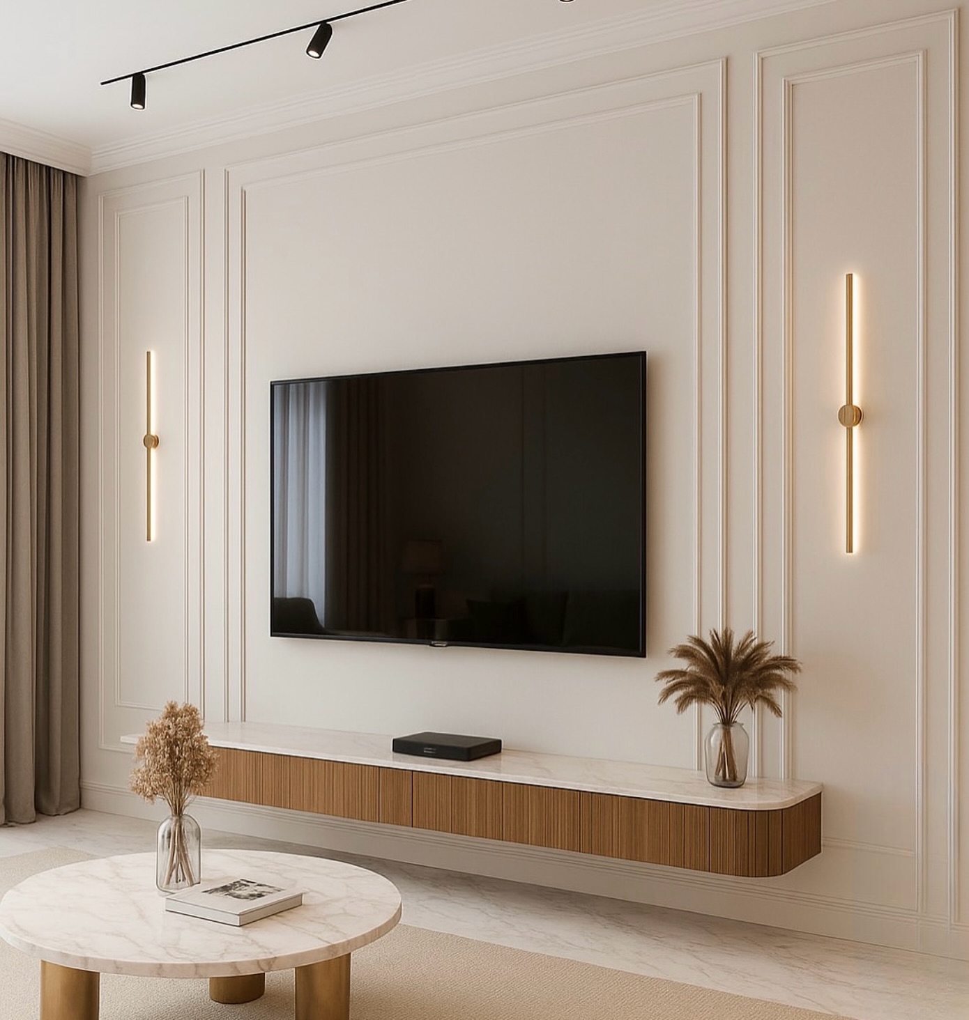 bedroom tv wall design