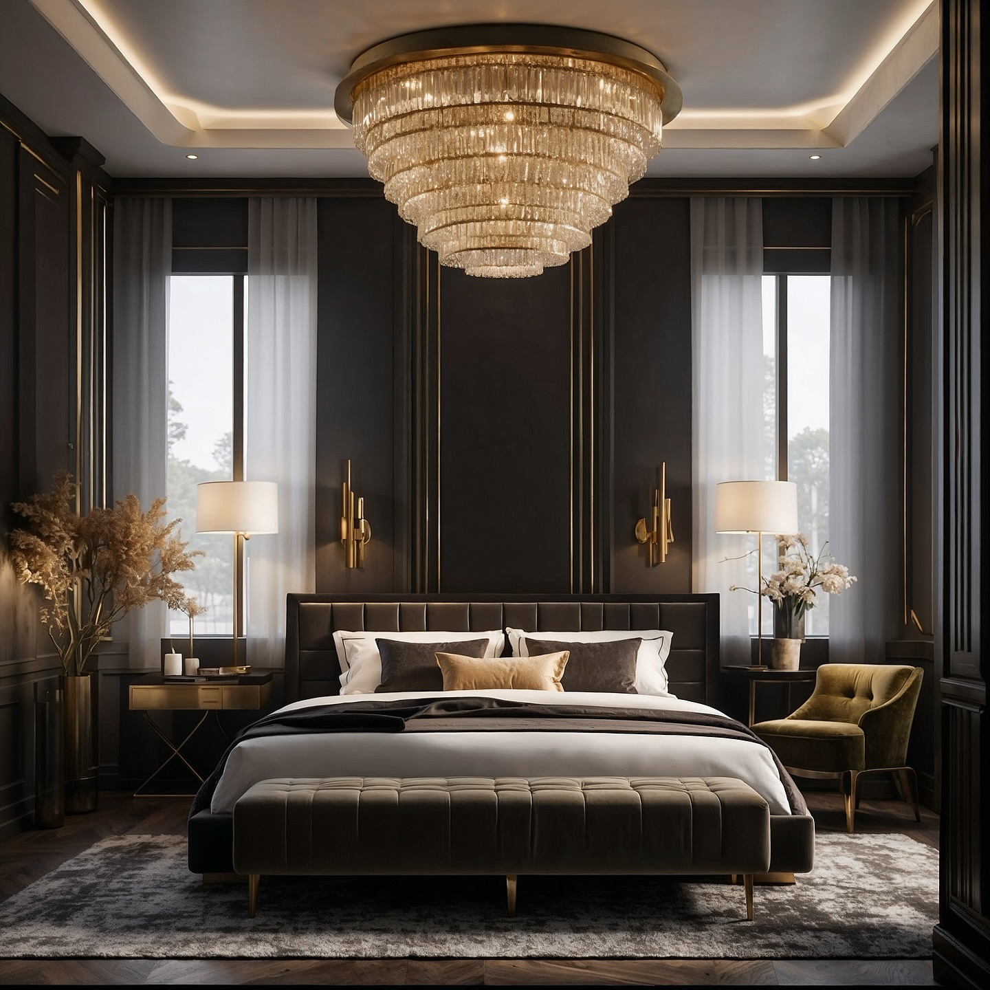 24 Gorgeous Art Deco Bedroom Ideas To Give Your Sleep Space Glam Makeover 19 art deco bedroom