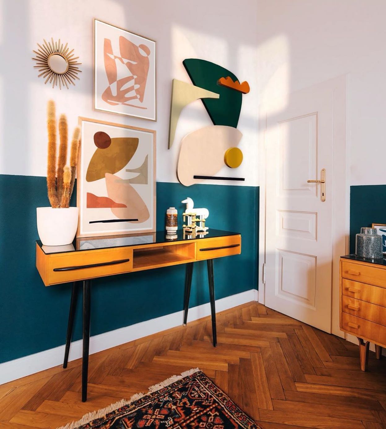 bedroom gallery wall