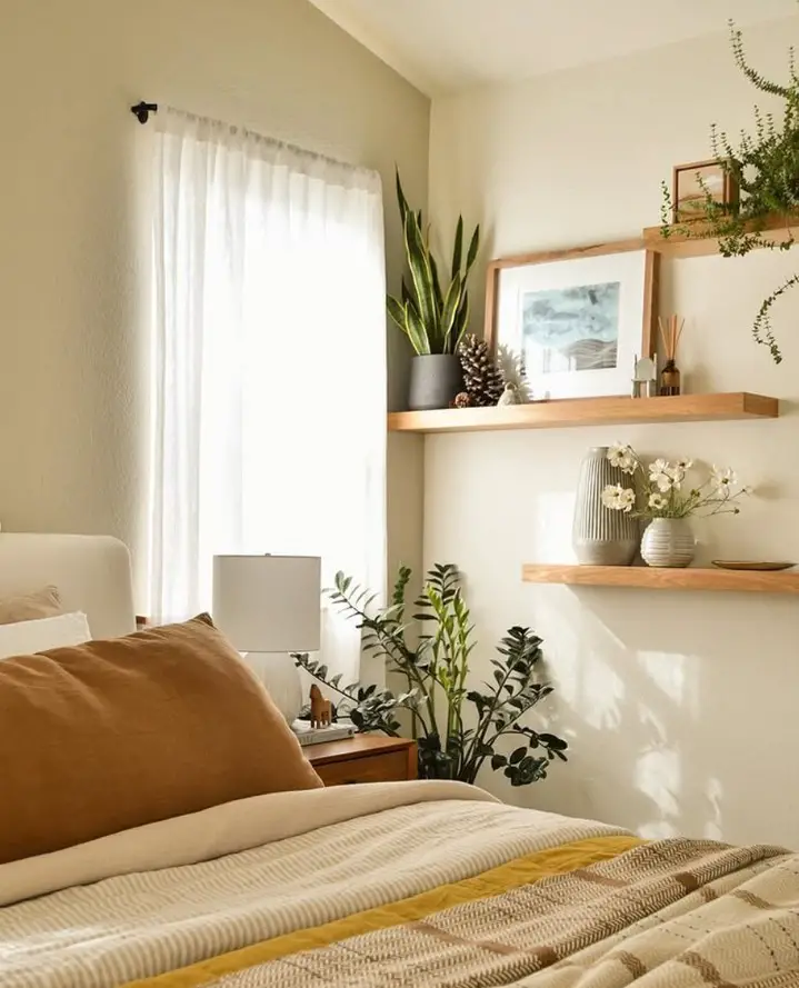 20 Bedroom Floating Shelves Ideas That Prove Small Spaces Can Still Look Stunning 2 bedroom floating shelves