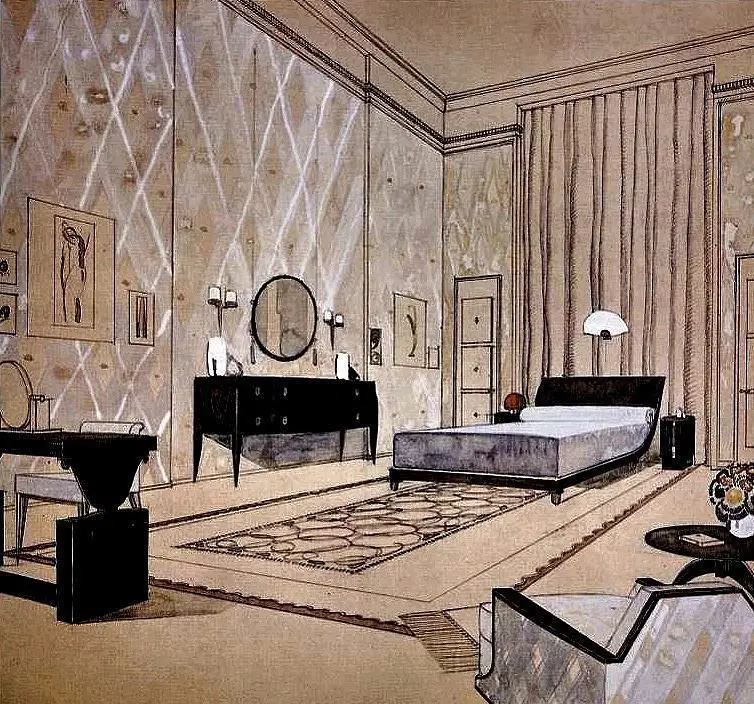 24 Gorgeous Art Deco Bedroom Ideas To Give Your Sleep Space Glam Makeover 12 art deco bedroom