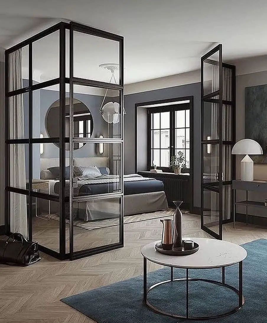 29 Stunning Bedroom Glass Wall Ideas To Transform Your Space (Photo Inspiration) 7 bedroom glass wall