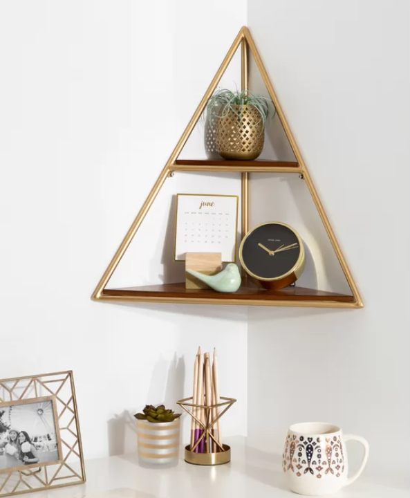 bedroom corner shelf