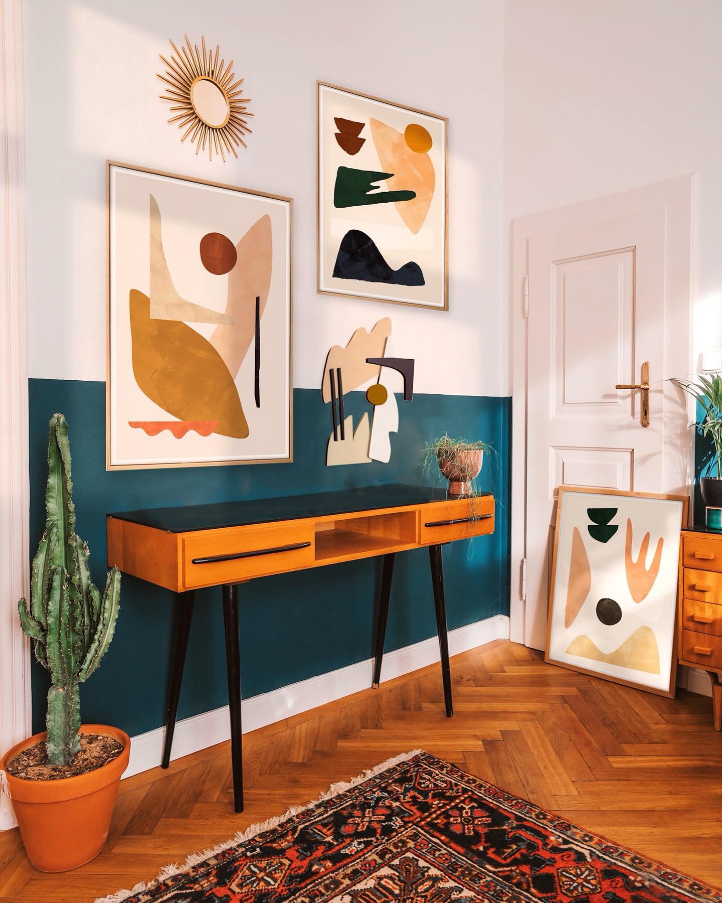 bedroom gallery wall