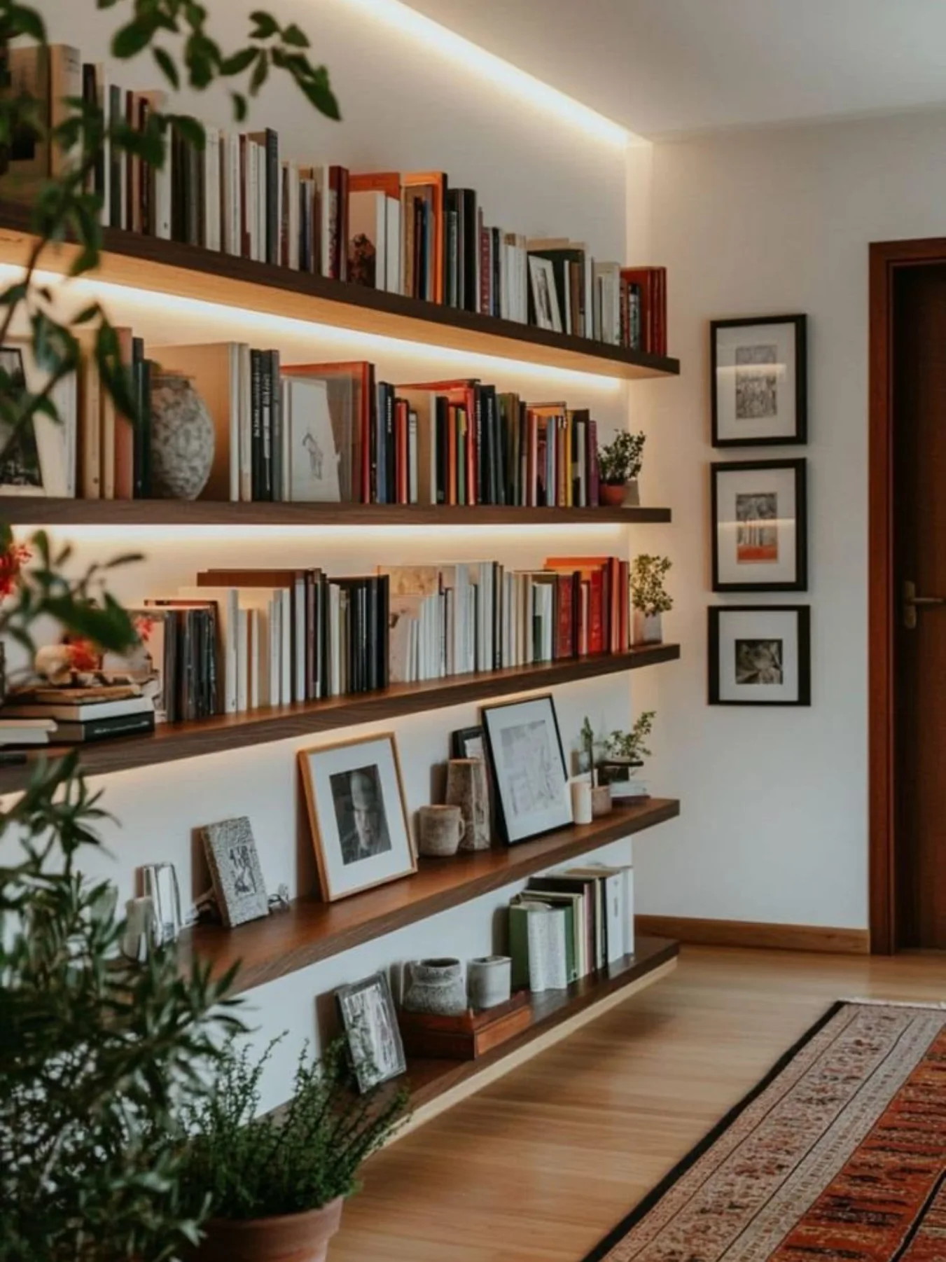 bookshelf styling living room