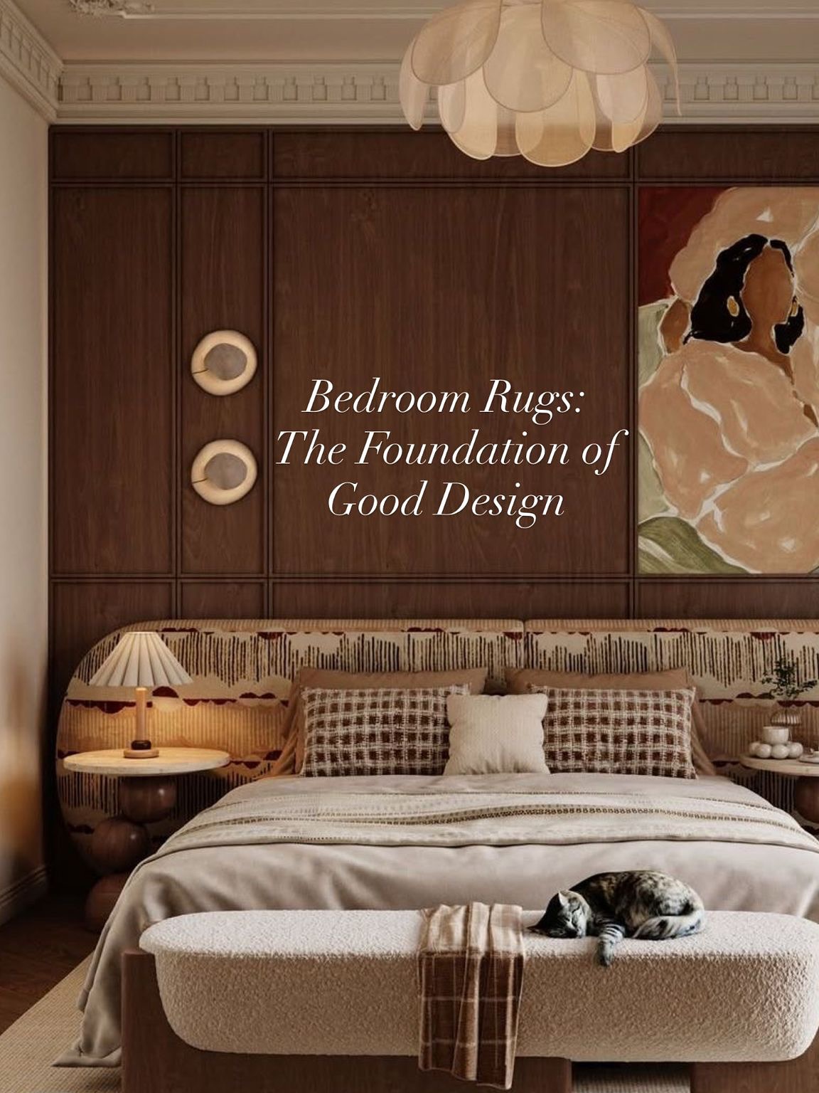 bedroom rug placement