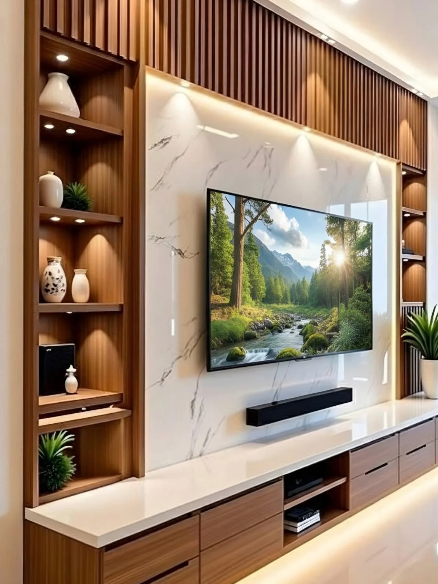 bedroom tv wall design