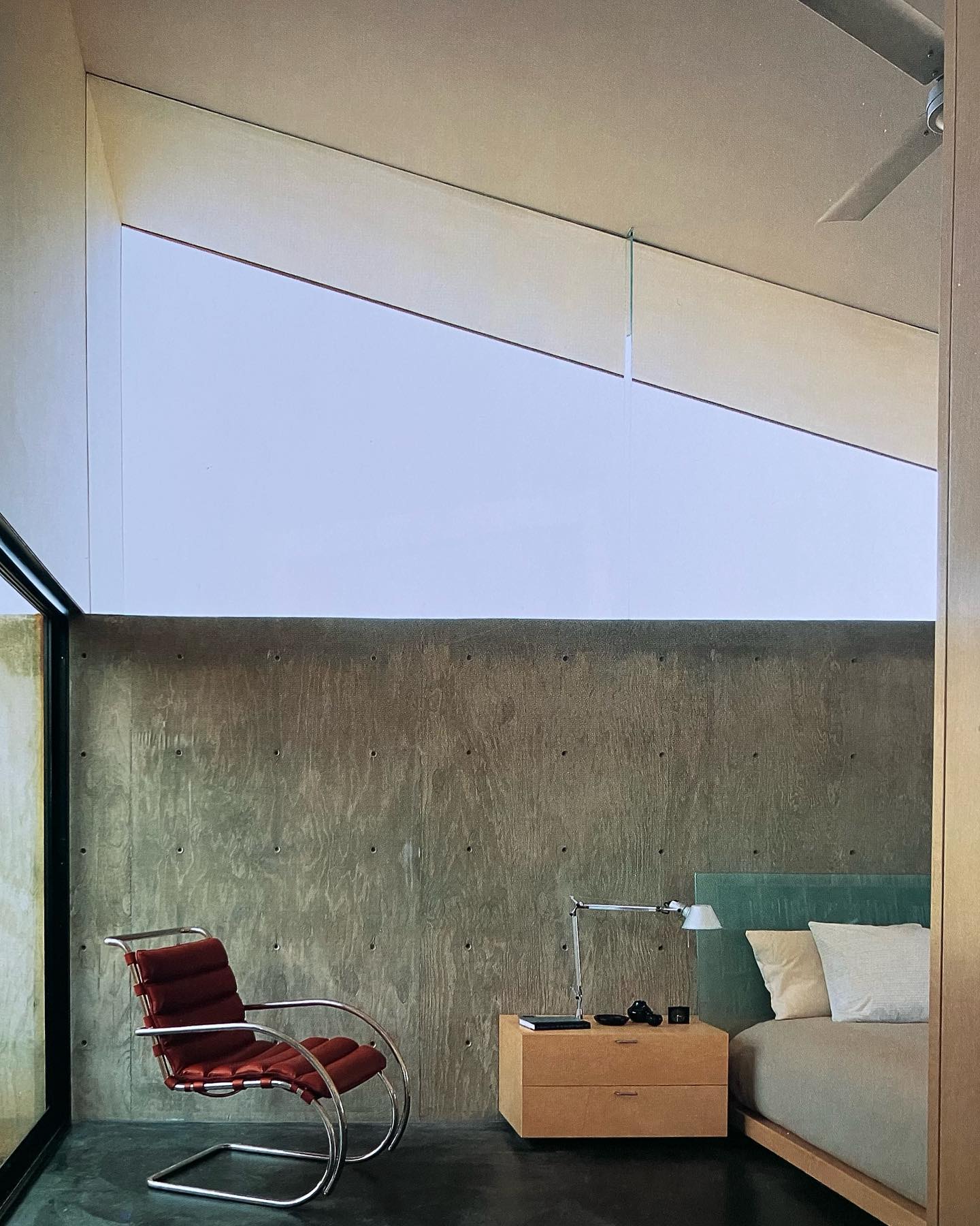 concrete wall bedroom
