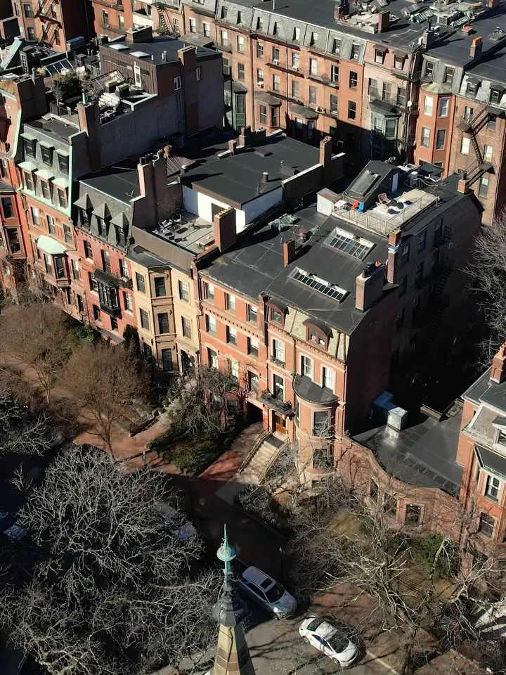 monochromatic blue bedroom