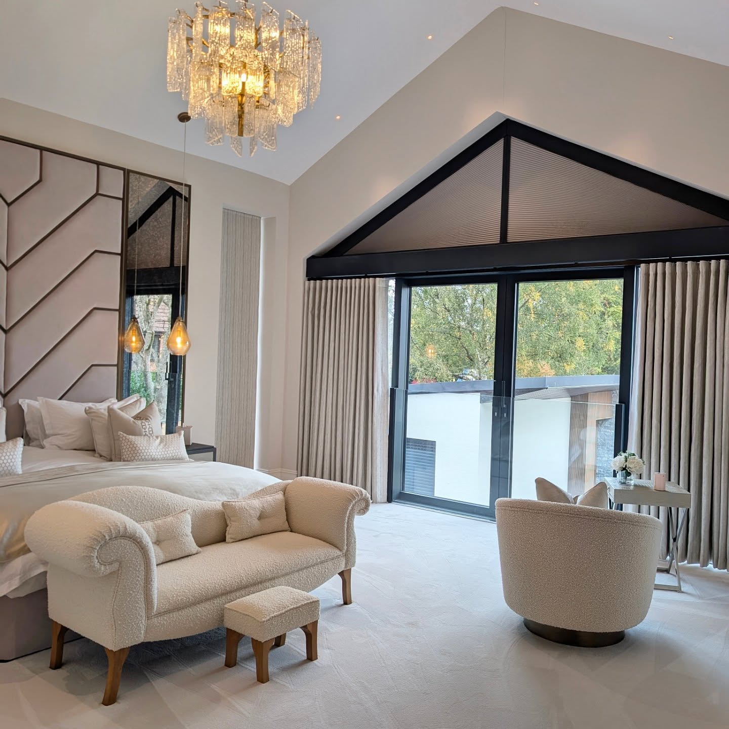 vaulted ceiling bedroom