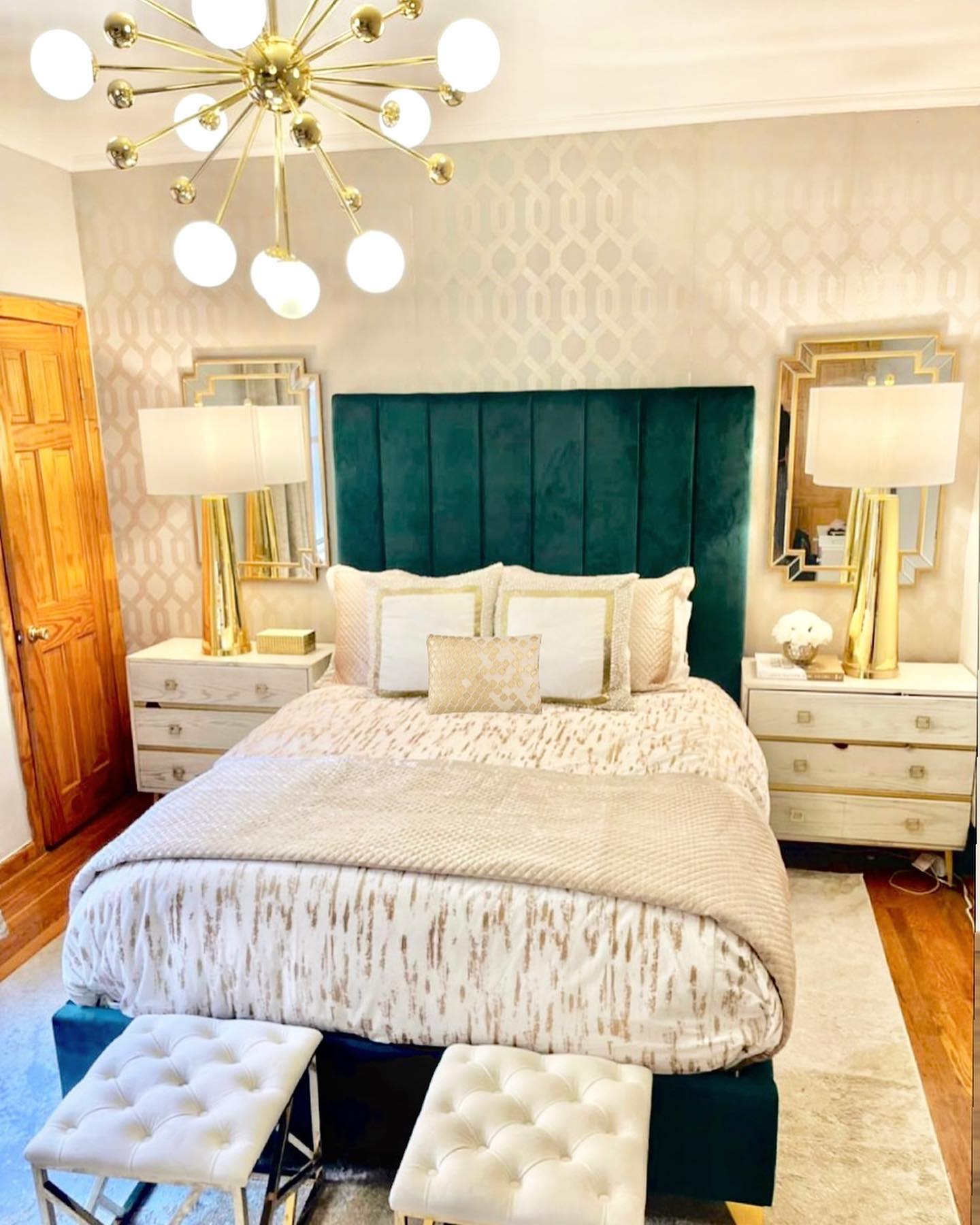 glam bedroom decor