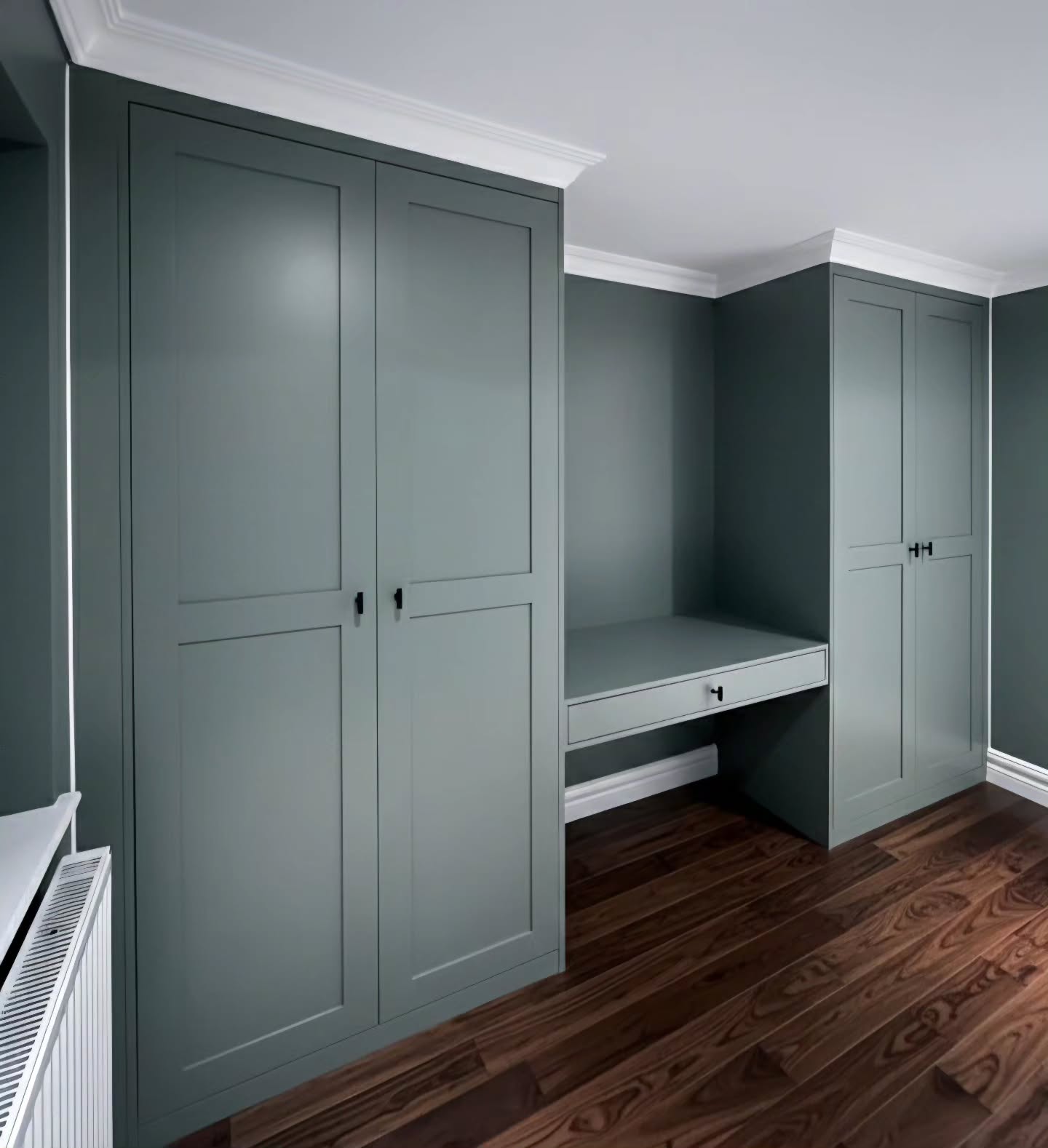 built in shelves bedroom