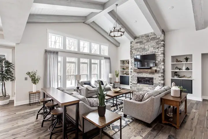 open concept living room