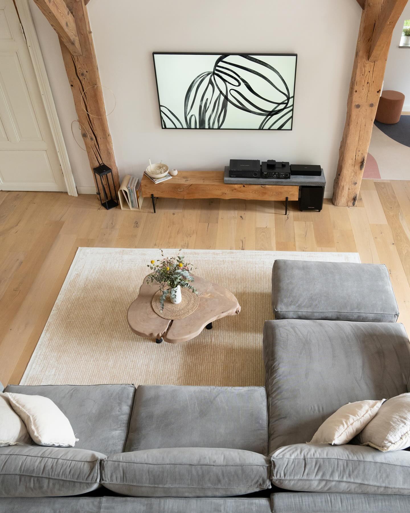 beige living room aesthetic