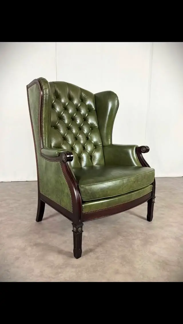 leather armchair living room