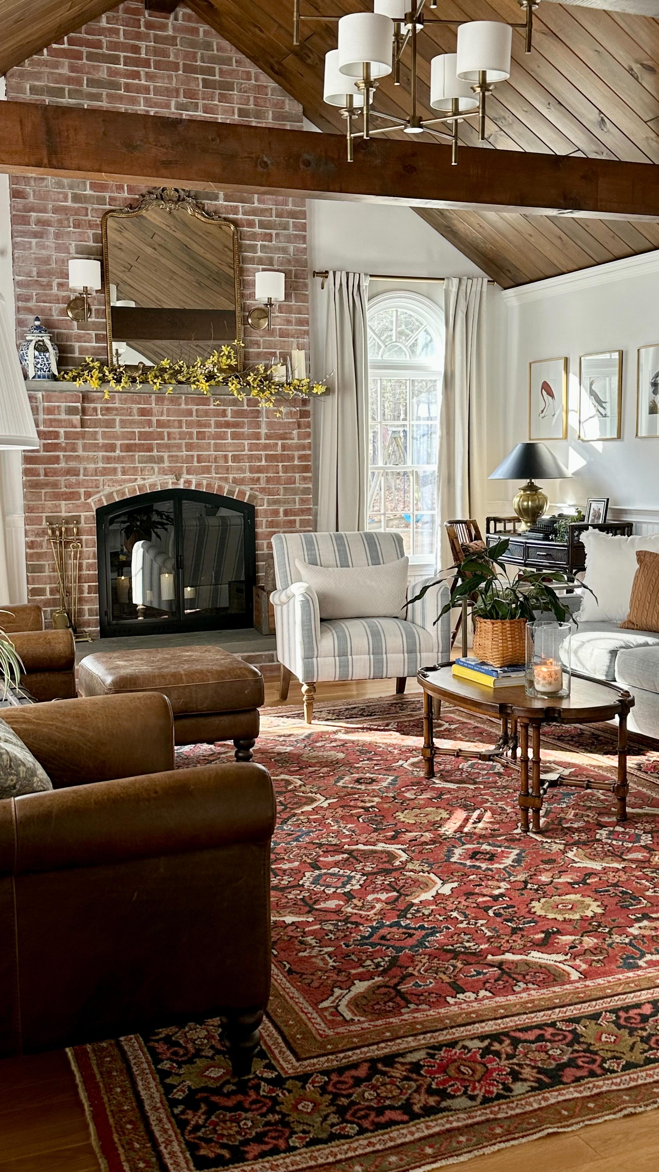 persian rug living room