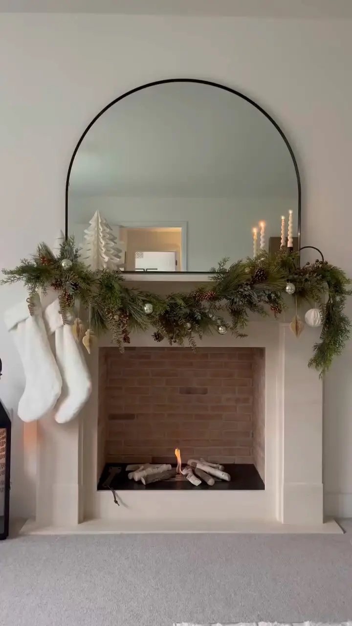 arched mirror living room