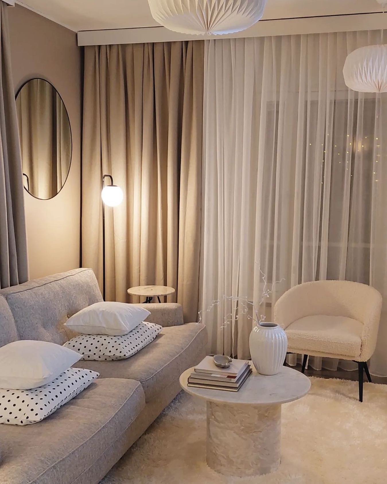 floor to ceiling curtains living room