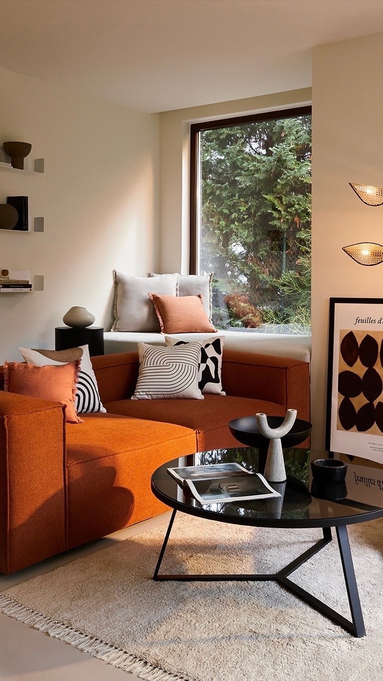 terracotta living room