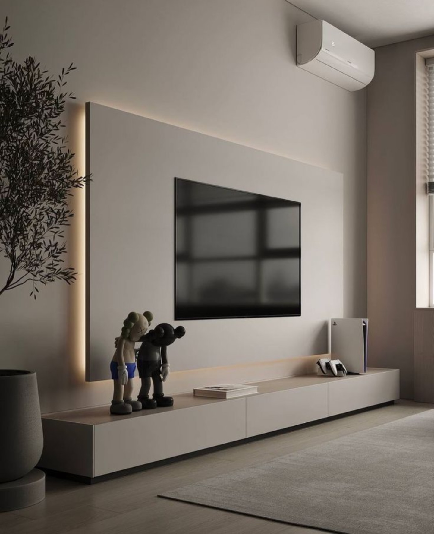 floating tv stand living room