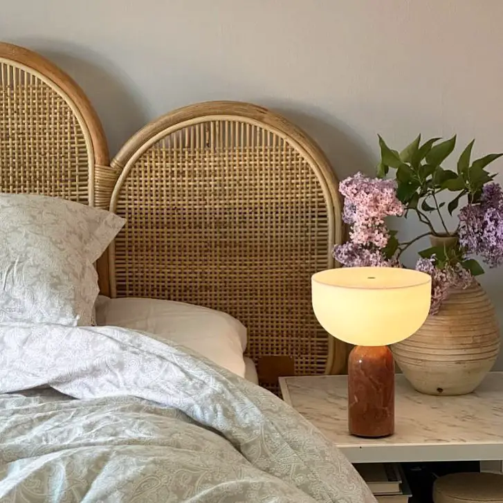 rattan headboard bedroom