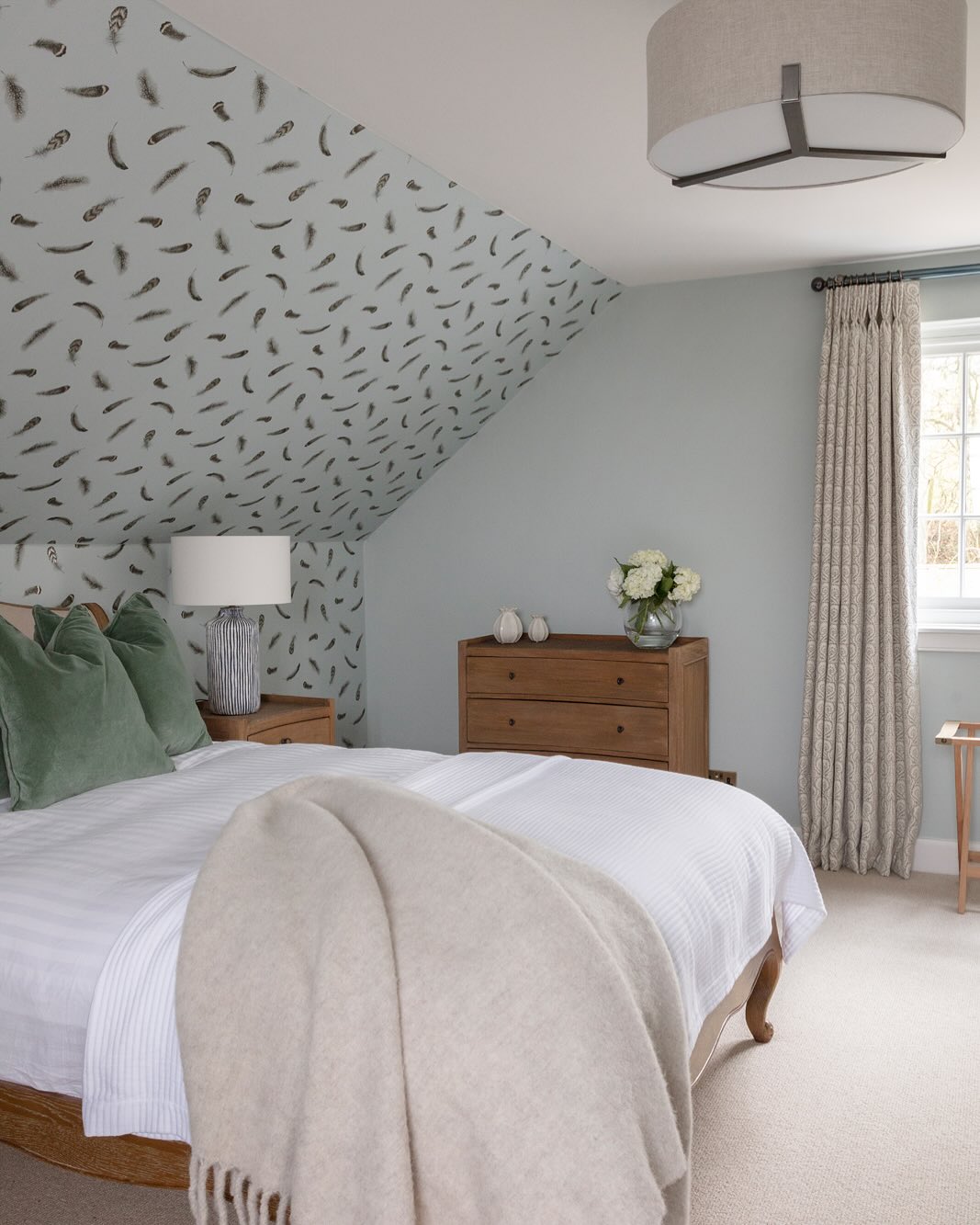 sloped ceiling bedroom