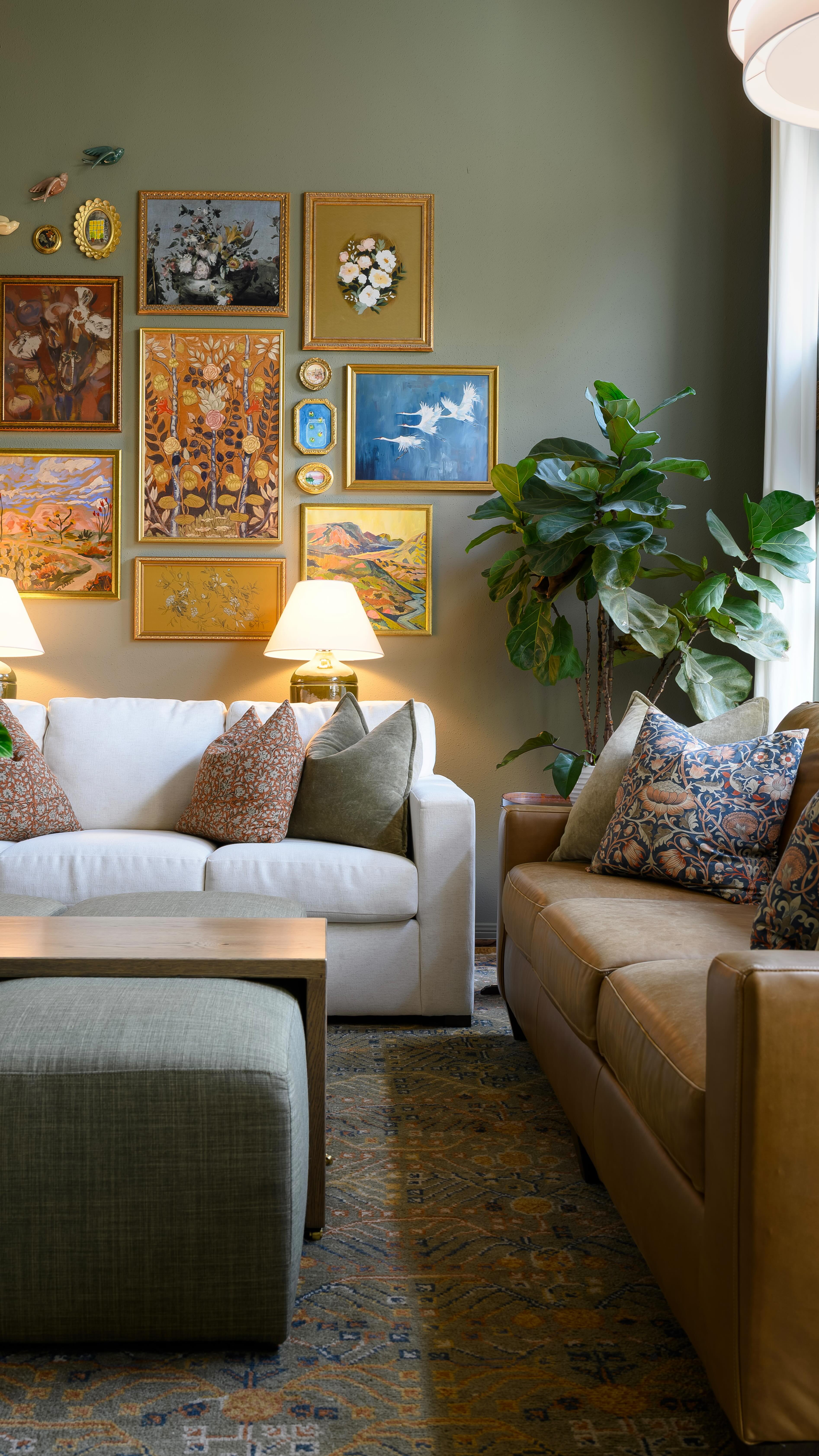 leather armchair living room