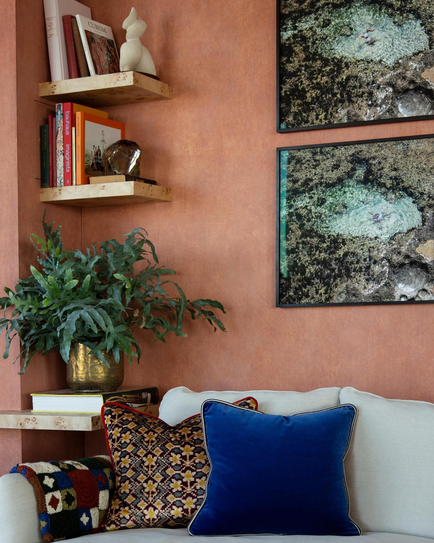 terracotta living room